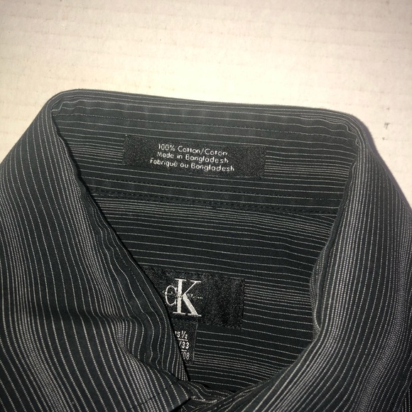 Calvin Klein 15 1/2 32/33 Large Black And White St - Picture 4 of 6